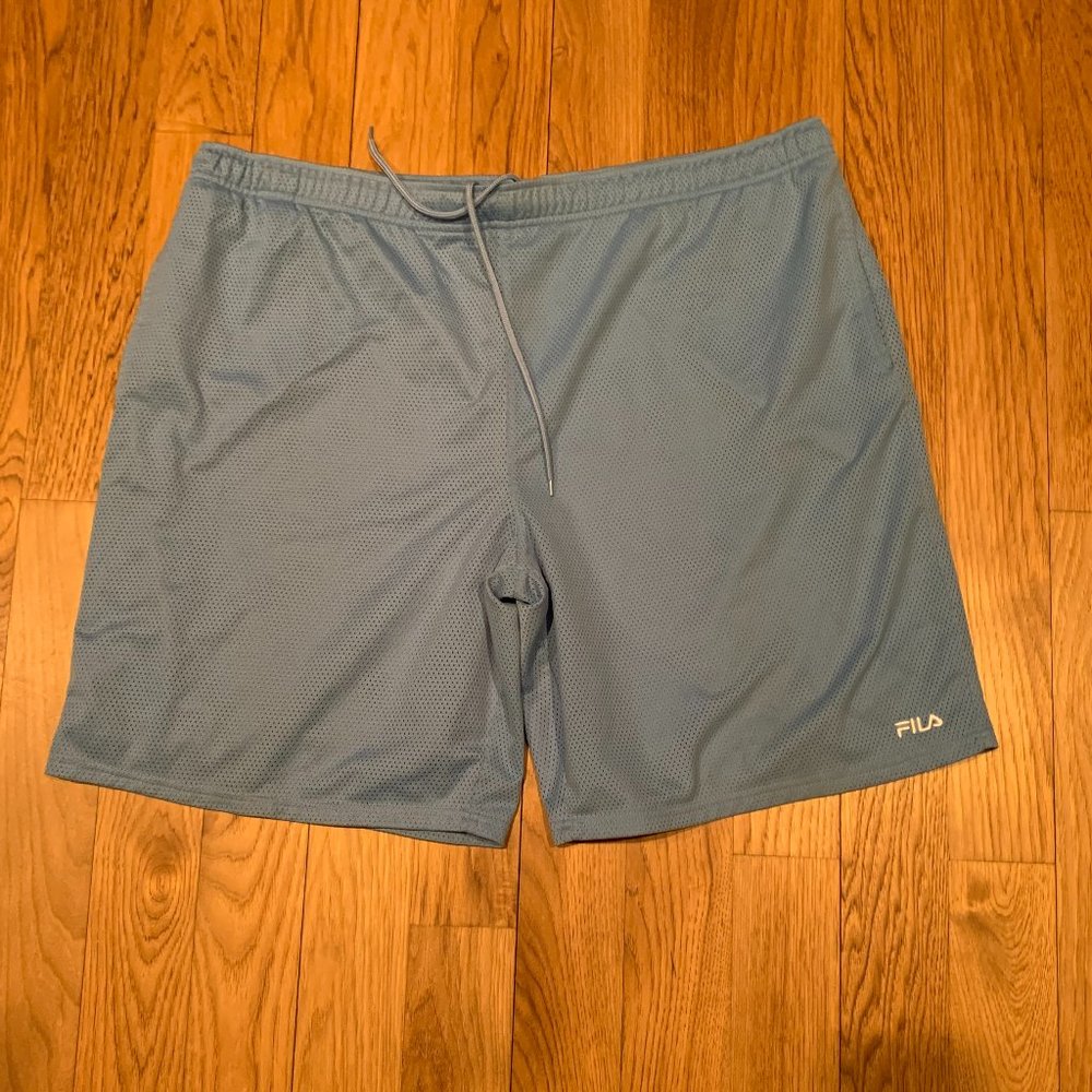 FILA Men's Light Blue Athletic Shorts - Size XXL